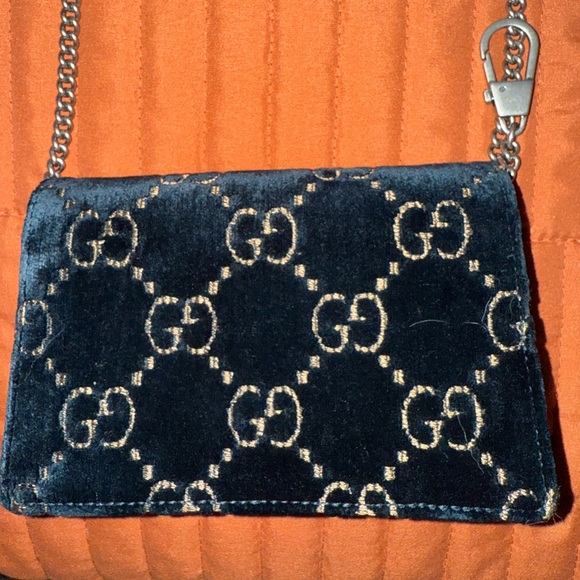 DIONYSUS SUPER MINI BAG NAVY VELVET - Picture 9 of 12